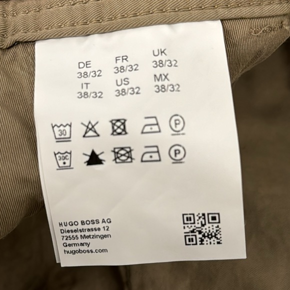 HUGO BOSS Khakis Regular Fit Cropped Flat Front Size 38 - Picture 10 of 12